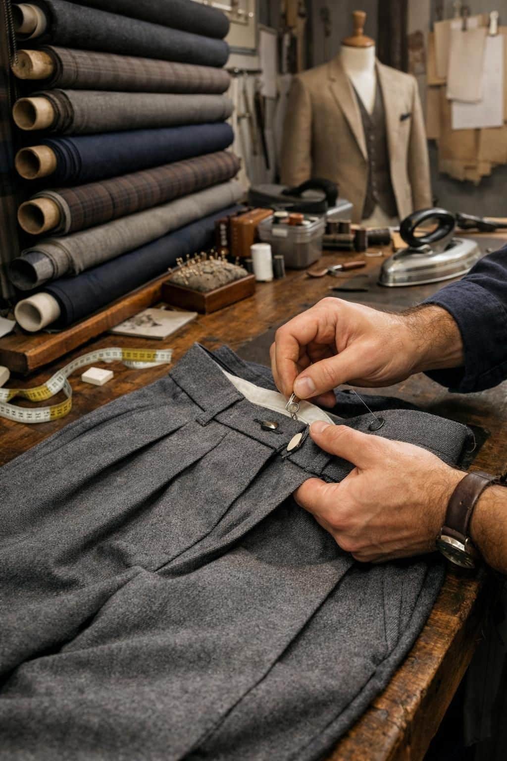 découvrez le pantalon natalino, alliant élégance et influences sartoriales raffinées pour un style chic et sophistiqué.