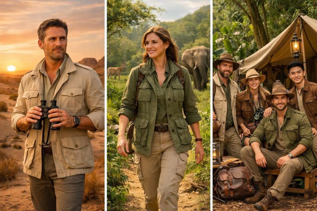 découvrez les vestes d'inspiration chasse avec un focus sur la saharienne et la veste safari, des pièces alliant élégance et fonctionnalité pour un style aventurier.