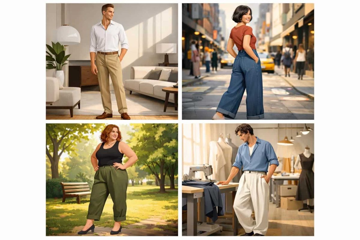 découvrez comment choisir le pantalon parfait en maîtrisant les formes, volumes, plis et longueurs adaptés à votre silhouette pour sublimer votre physique avec style.